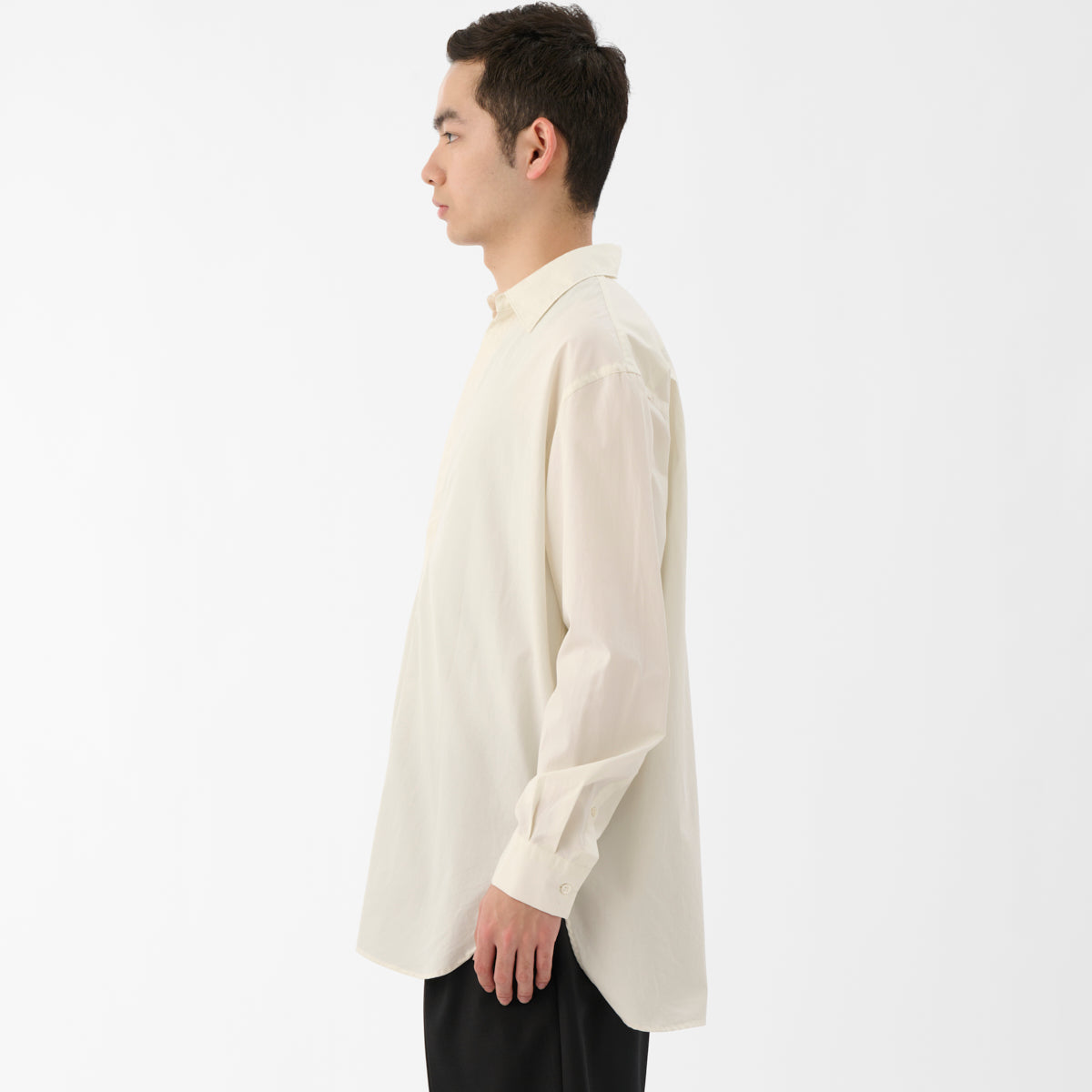 CSH-33 / 100/2 Cotton Broad / Ivory / スキッパーシャツ