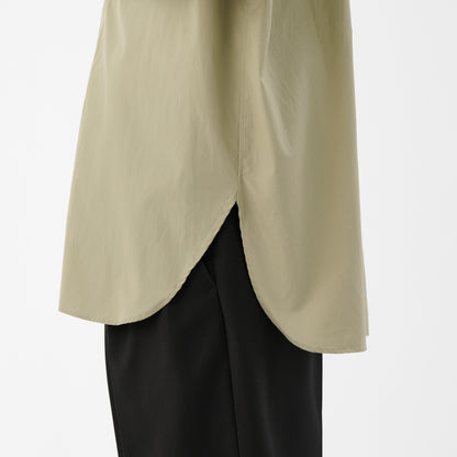 Cotton Broad Modified Skipper Shirt / Light Khaki