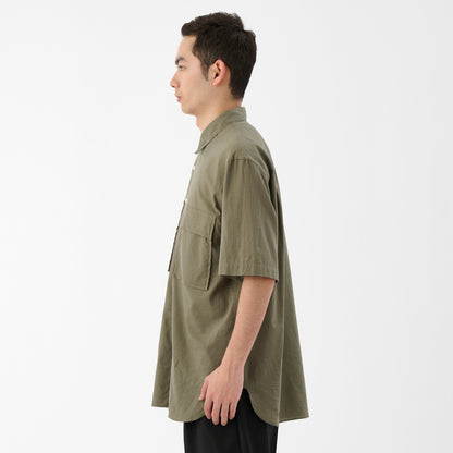 CSH-15 / CS Twill / Khaki / 半袖ダブルポケットシャツ