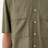 Cotton Silk Twill Double Pocket Shirt / Khaki