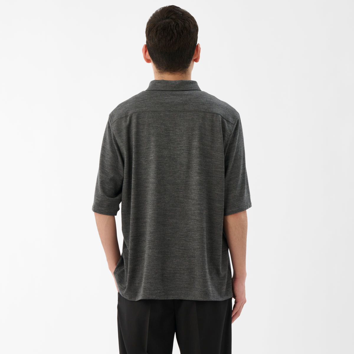 2/72 Wooljersey Poloshirt / Grey