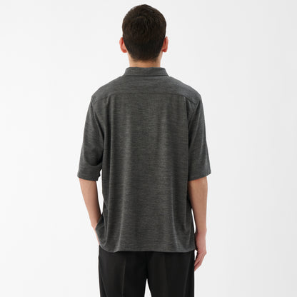 2/72 Wooljersey Poloshirt / Grey