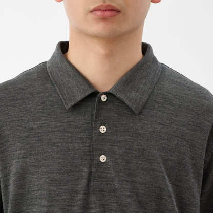 2/72 Wooljersey Poloshirt / Grey