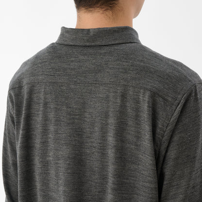 2/72 Wooljersey Poloshirt / Grey