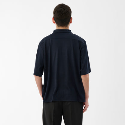 2/72 Wooljersey Poloshirt / Navy