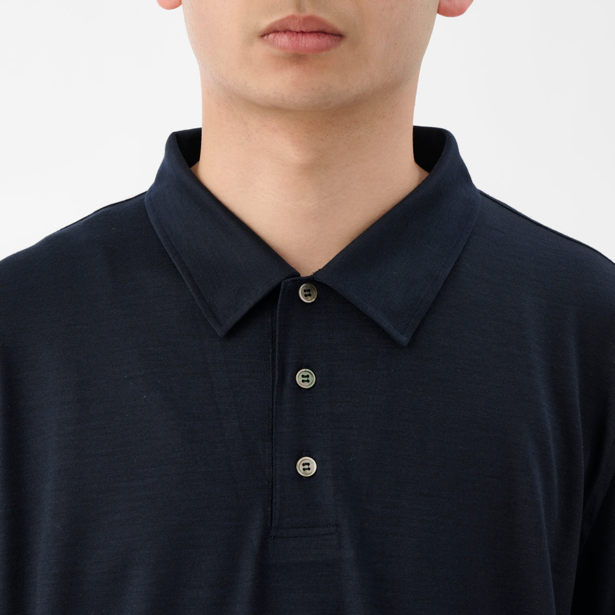 2/72 Wooljersey Poloshirt / Navy