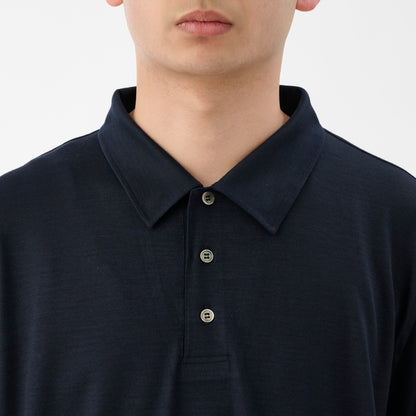 2/72 Wooljersey Poloshirt / Navy