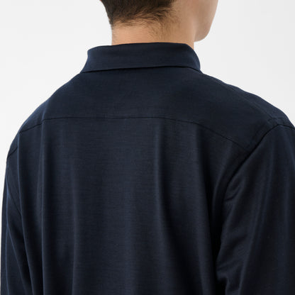 2/72 Wooljersey Poloshirt / Navy