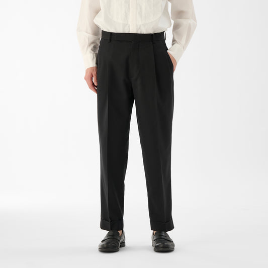 CPT-1  / TWT Tropical / Black / 2アウトプリーツ スラックス