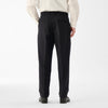 Wool Blend Tropical 2-Out Pleat Trousers / Navy