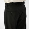 Wool Calmskin Box Pleat Trousers / Black