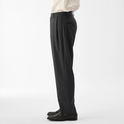 CPT-17  / Wool Clamskin / Grey / ボックスプリーツ パンツ