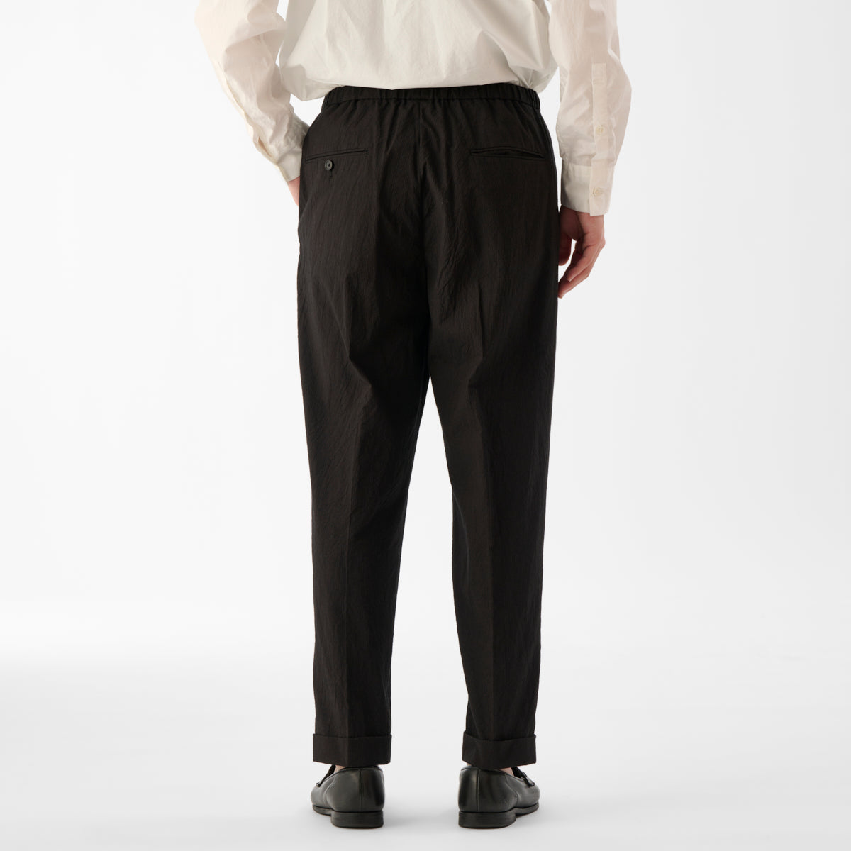 Finx Cotton Cordlane Easy Trousers / Black
