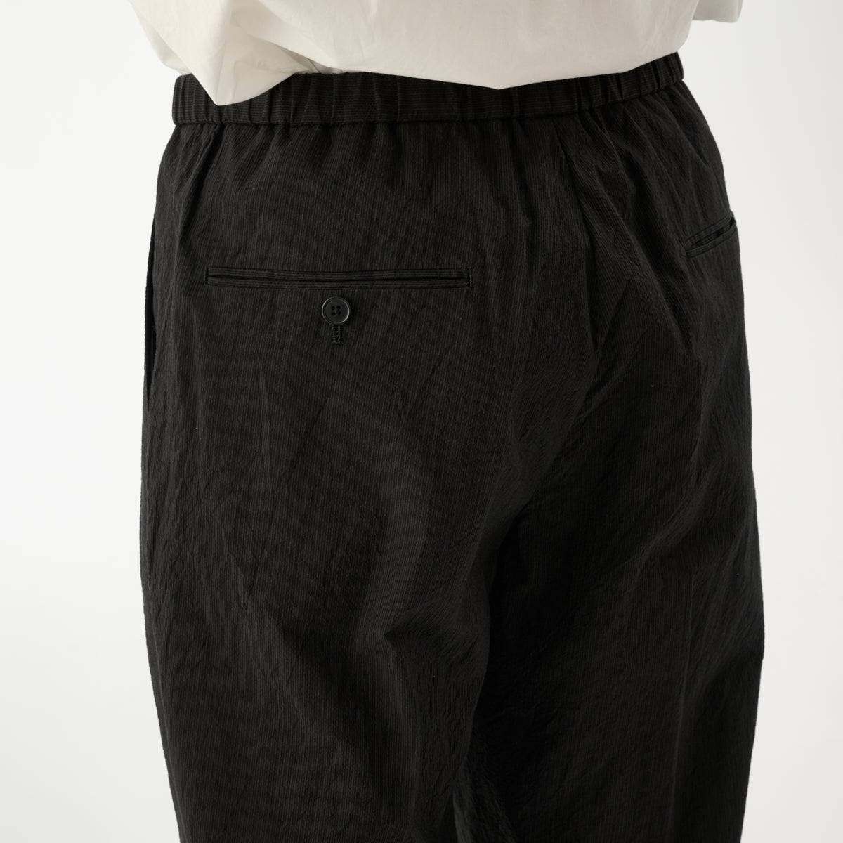 Finx Cotton Cordlane Easy Trousers / Black