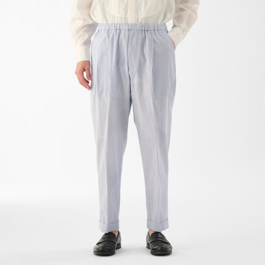 CPT-20 / Finxcotton Cordlane / White x Blue / 2アウトプリーツ　イージースラックス