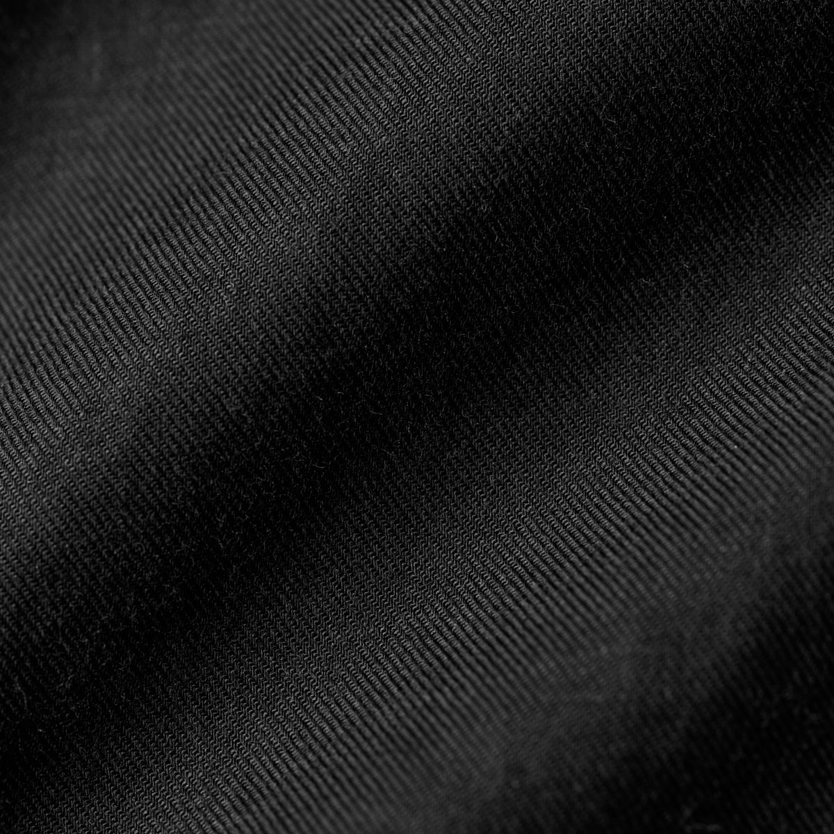 Cotton Silk Twill Double Pocket Shirt / Black