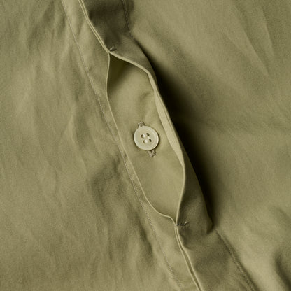 Cotton Broad Modified Skipper Shirt / Light Khaki
