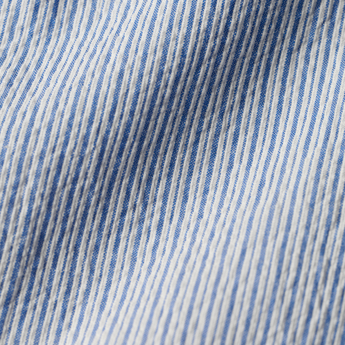 Finx Cotton Cordlane Easy Trousers / White x Blue